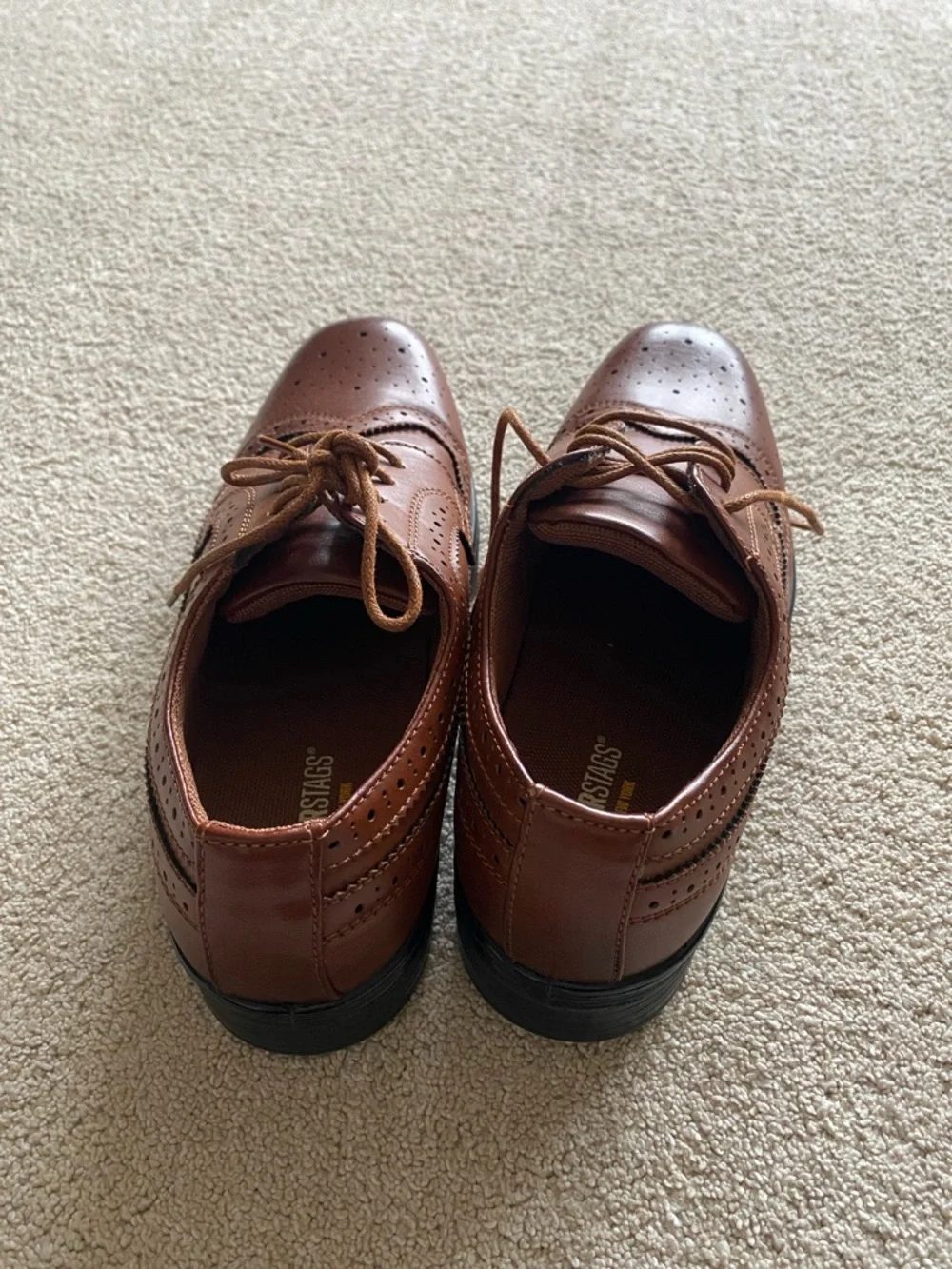 Big boys Brown Wingtip Dress Shoes